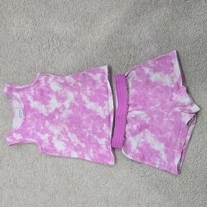 2pc tyedye tank and shorts set
